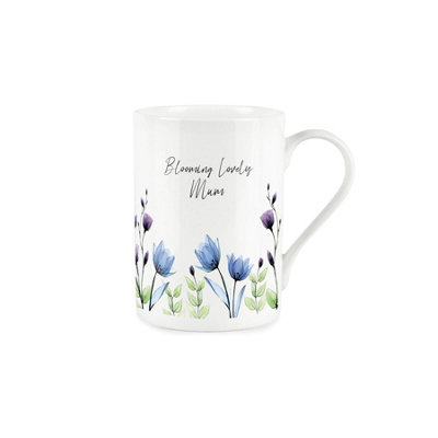 Purely Home Mum Bone China MugBlooming Lovely Mum Floral Gift Tea/coffee Mug Present from B&Q