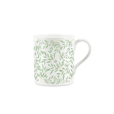 Purely Home Green Leaves And Foliage Fern DesignBone China Mug White Coffee/tea Present Gift from B&Q