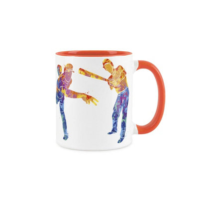 Purely Home Baseball Themed Abstract Paint EffectOrange Mug Coffee/tea Gift For Sports Lovers from B&Q