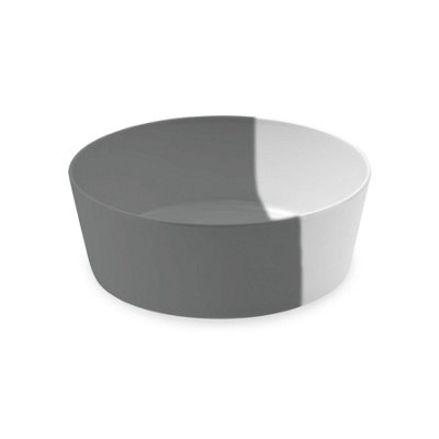 Purely Home Two-Tone Grey Melamine Pet BowlLarge Food Bowl For Dogs from B&Q