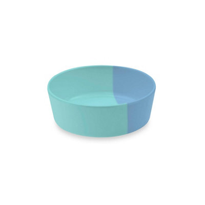 Purely Home Two-Tone Blue Melamine Pet BowlSmall Food Bowl For Dogs & Cats from B&Q