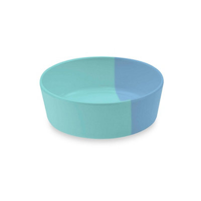 Purely Home Two-Tone Blue Melamine Pet BowlMedium Food Bowl For Dogs from B&Q