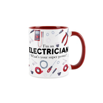Purely Home Electrician Mug Fun Trades GiftWhite Coffee/tea Present from B&Q