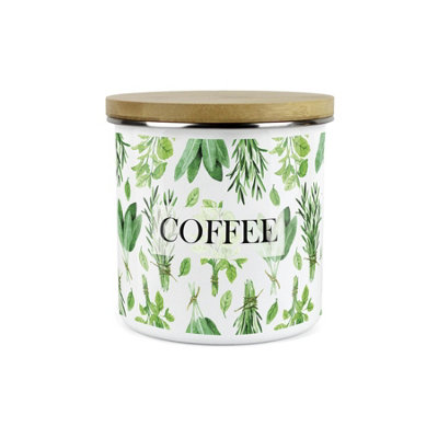 B&Q - Purely HomeKitchen Herbs Coffee CanisterKitchen Storage Jar (Large)