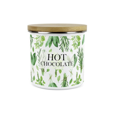 Purely HomeKitchen Herbs Hot Chocolate CanisterKitchen Storage Jar (Large) from B&Q