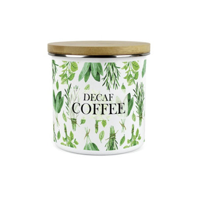 Purely HomeKitchen Herbs Decaf Coffee CanisterKitchen Storage Jar (Large) from B&Q