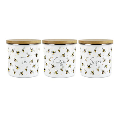 Purely HomeScattered BeesTeaCoffee & Sugar CanistersKitchen Storage Jar (Large) from B&Q