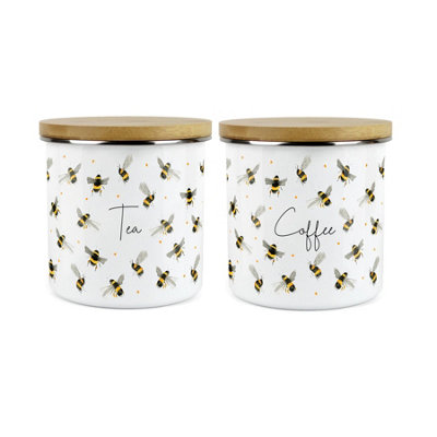 Purely HomeScattered BeesTea & Coffee CanistersKitchen Storage Jar (Large) from B&Q
