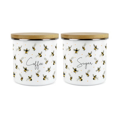 Purely HomeScattered BeesCoffee & Sugar CanistersKitchen Storage Jar (Large) from B&Q