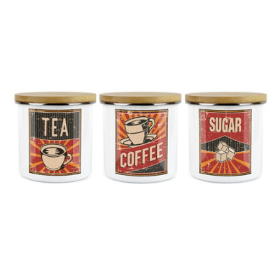 Purely HomeRetro TeaCoffee & Sugar CanistersKitchen Storage Jars (Large) from B&Q