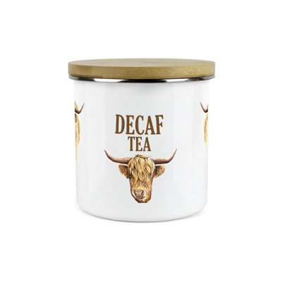 Purely HomeHighland CowDecaf Tea Canister Kitchen Storage Jar (Large) from B&Q