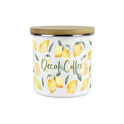 Purely HomeLemonsDecaf Coffee Canister Kitchen Storage Jar (Large) from B&Q