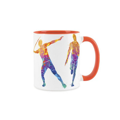 Purely Home Athletics MugSports Mug Abstract Paint EffectOrange Mug Coffee/tea Gift For Sports Lovers from B&Q