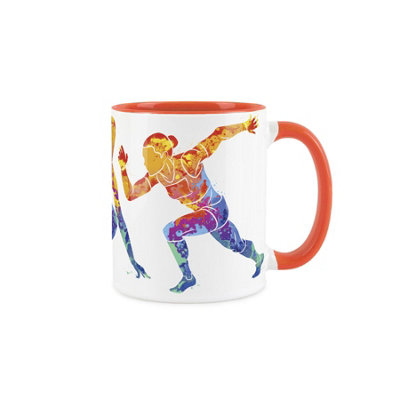Purely Home Running MugSports Mug Abstract Paint EffectOrange Mug Coffee/tea Gift For Sports Lovers from B&Q