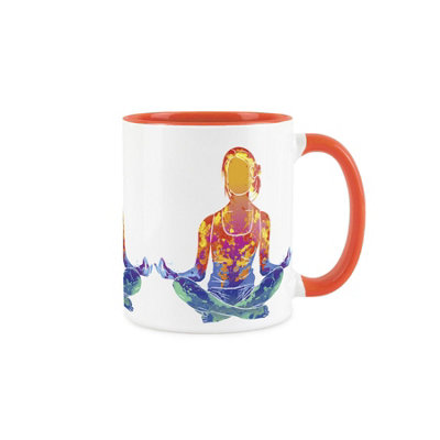 Purely Home Yoga MugSports Mug Abstract Paint EffectOrange Mug Coffee/tea Gift For Sports Lovers from B&Q