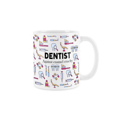 Purely Home  Dentist Mug Fun Trades GiftWhite Coffee/tea Present from B&Q
