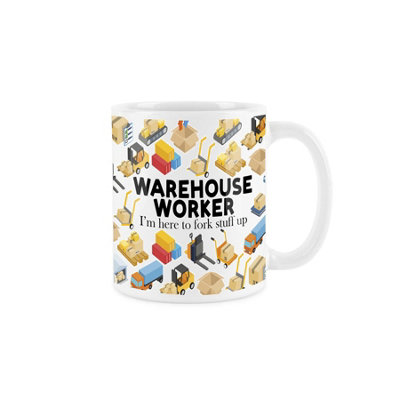 Purely Home  Warehouse Worker Mug Fun Trades GiftWhite Coffee/tea Present from B&Q
