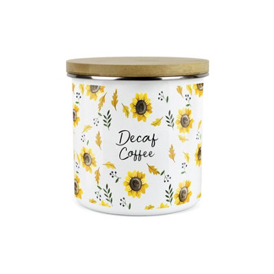 Purely HomeSunflowersDecaf Coffee Canister Kitchen Storage Jar (Large) from B&Q