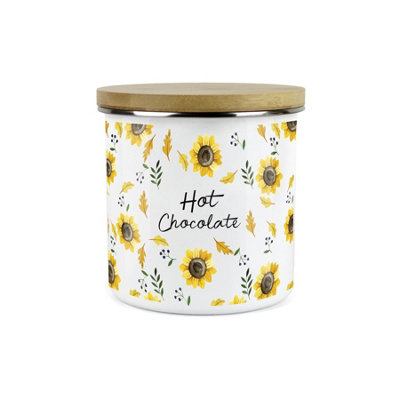 Purely HomeSunflowersHot Chocolate Canister Kitchen Storage Jar (Large) from B&Q
