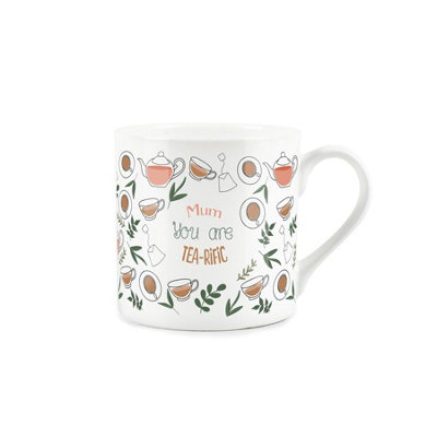 Purely Home Tea-Rific Mum MugFine Bone China White Coffee/tea Present Gift from B&Q