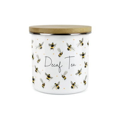 B&Q - Purely HomeScattered BeesDecaf Tea CanisterKitchen Storage Jar (Large)