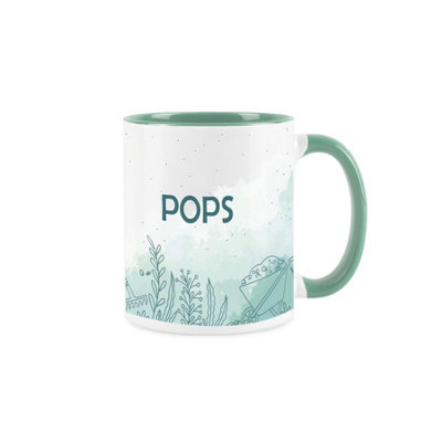 Purely Home Pops Gift MugWhite And Turquoise Green Garden Meadow Coffee/tea Present Mug from B&Q
