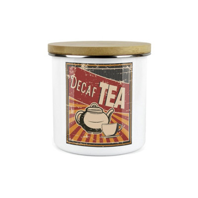 Purely HomeRetroDecaf Tea CanisterKitchen Storage Jar (Large) from B&Q