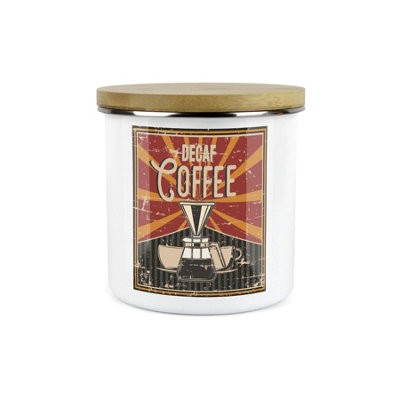 Purely HomeRetroDecaf Coffee CanisterKitchen Storage Jar (Large) from B&Q