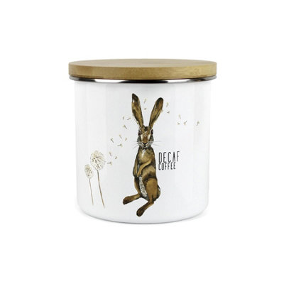 B&Q - Purely HomeHares & DandelionsDecaf Coffee CanisterKitchen Storage Jar (Large)