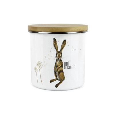 Purely HomeHares & DandelionsHot Chocolate CanisterKitchen Storage Jar (Large) from B&Q