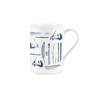 Purely Home Vintage Hobbies RangeWriting And Calligraphy Themed MugFine Bone China Style White Mug Coffee/tea Gift from B&Q