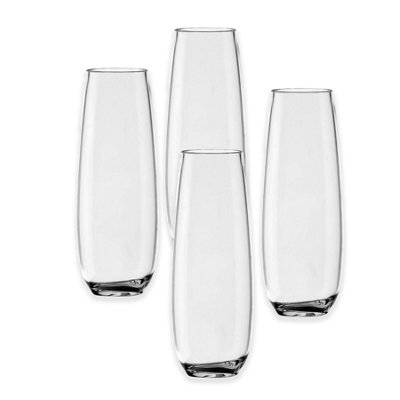 Purely Home Acrylic Stemless Champagne FlutePlastic Picnic Camper GlassesSet Of 4 from B&Q