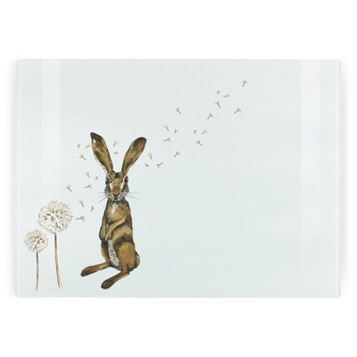 Purely Home Hares Glass Worktop ProtectorTextured Kitchen Chopping Board Worktop Saver from B&Q