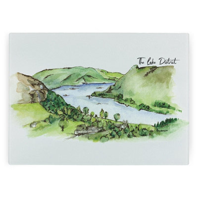 B&Q -  Lake District Worktop ProtectorLarge Textured Glass Chopping Board