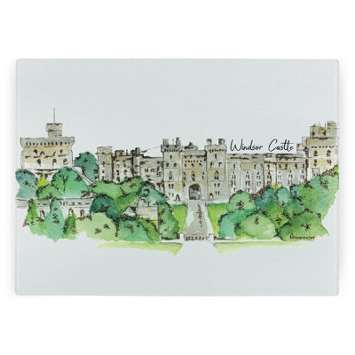 Purely Home Windsor Castle Worktop ProtectorLarge Textured Glass Chopping Board from B&Q
