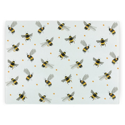 Purely Home Bees Glass Worktop ProtectorTextured Chopping Board Worktop Saver from B&Q