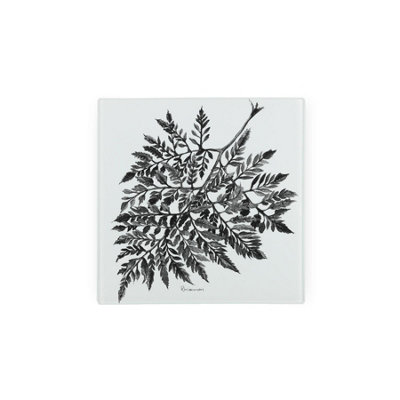 Purely Home Fern Glass Hot Pot StandHeat Resistant Non-Slip Trivet from B&Q
