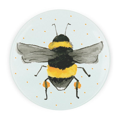 Purely Home Bee Round Glass Worktop SaverTextured Chopping Board Worktop Protector from B&Q