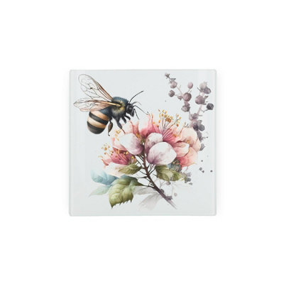Purely Home Bee Glass Hot Pot Stand Trivet Heat Resistant Pot Holder 20Cm X 20Cm from B&Q