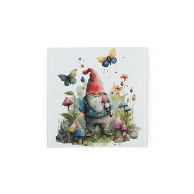 Purely Home Garden Gnome Glass Hot Pot StandHeat Resistant Non-Slip Trivet from B&Q