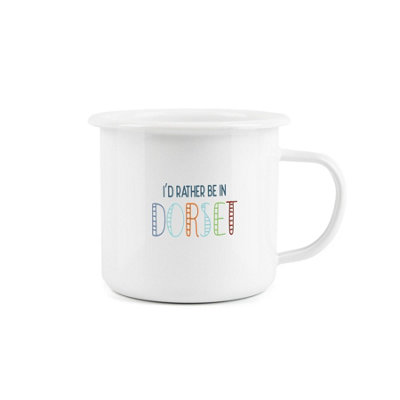 Purely Home I'd Rather Be Enamel MugI'd Rather Be In Dorset Novelty Durable Hot Drinks Outdoor Cup For Travel Picnics Home Hiking from B&Q