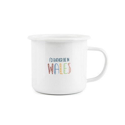 Purely Home I'd Rather Be Enamel MugI'd Rather Be In Wales Novelty Durable Hot Drinks Outdoor Cup For Travel Picnics Home Hiking from B&Q