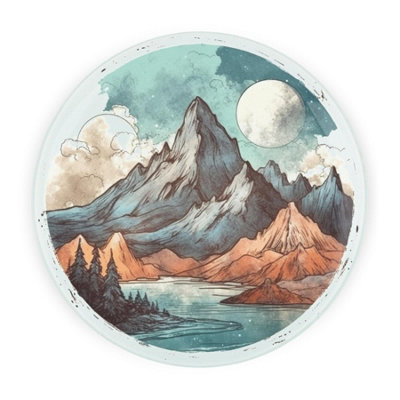 Purely Home Mountains Round Worktop ProtectorTextured Glass Chopping Board from B&Q