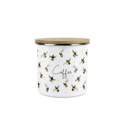 Purely HomeScattered BeesCoffee CanisterKitchen Storage Jar (Medium) from B&Q