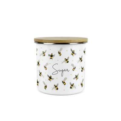 Purely HomeScattered BeesSugar CanisterKitchen Storage Jar (Medium) from B&Q