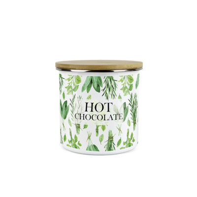 B&Q - Purely HomeKitchen Herbs Hot Chocolate CanisterKitchen Storage Jar (Medium)
