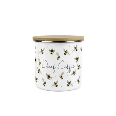 Purely HomeScattered BeesDecaf Coffee CanisterKitchen Storage Jar (Medium) from B&Q