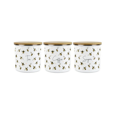 Purely HomeScattered BeesTeaCoffee & Sugar CanistersKitchen Storage Jar (Medium) from B&Q