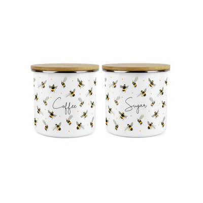 Purely HomeScattered BeesCoffee & Sugar CanistersKitchen Storage Jar (Medium) from B&Q