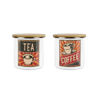 Purely HomeRetroTea & Coffee CanistersKitchen Storage Jars (Medium) from B&Q